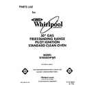 Whirlpool SF302BSWW0 front cover diagram