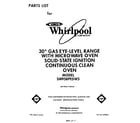 Whirlpool SM958PESW5 front cover diagram