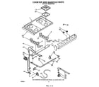 Whirlpool SM958PESW5 cooktop and manifold diagram