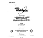 Whirlpool SF5140SRW9 front cover diagram