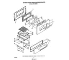 Whirlpool SF5140SRW8 oven door and broiler diagram