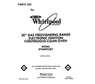Whirlpool SF336PESW7 front cover diagram