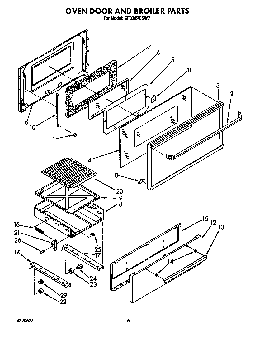 OVENDOOR AND BROILER