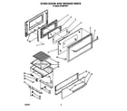 Whirlpool SF336PESW7 ovendoor and broiler diagram