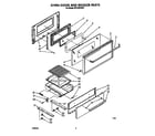 Whirlpool SF316PESW7 oven door and broiler diagram