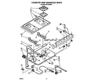 Whirlpool SF316PESW7 cooktop and manifold diagram