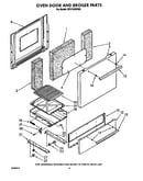 Oven door and broiler