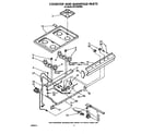 Whirlpool SF0140SRW5 cooktop and manifold diagram