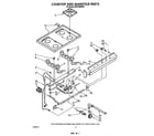 Whirlpool SF0140SRW4 cook top and manifold diagram