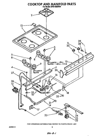 Cook top and manifold