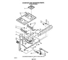 Whirlpool SF0140SRW3 cook top and manifold diagram