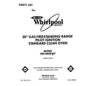 Whirlpool SF0100SRW7 front cover diagram