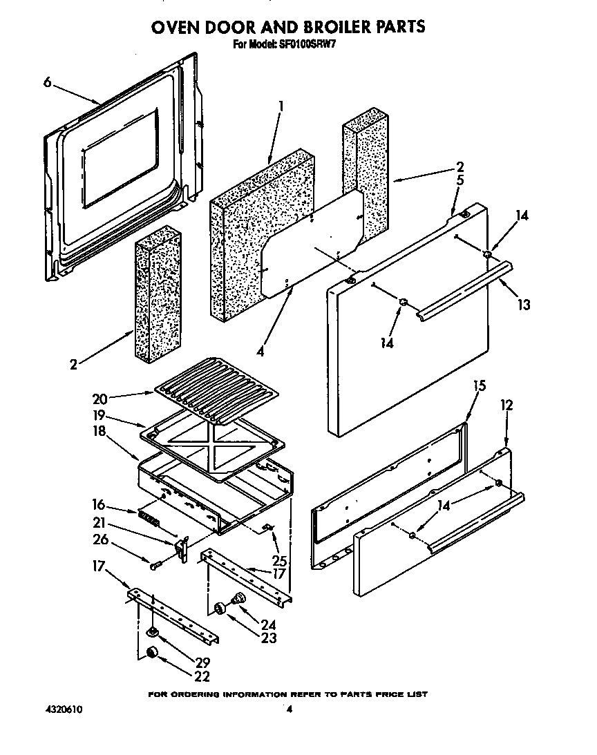 Oven door and broiler