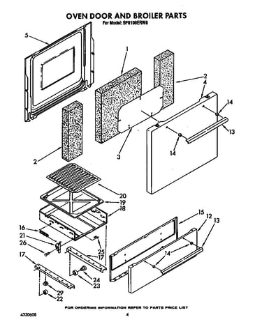 Oven door and broiler