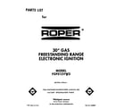 Roper FGP315VW3 front cover diagram