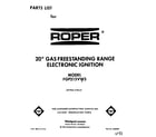 Roper FGP215VW3 front cover diagram