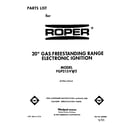 Roper FGP215VW2 front cover diagram