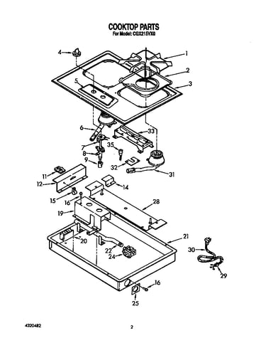 Cooktop parts