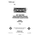 Roper FEP210VW1 front cover diagram