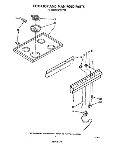 Cook top and manifold