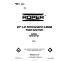 Roper FGP310VW1 front cover diagram
