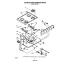 Roper FGP310VW1 cook top and manifold diagram