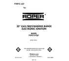 Roper FGP215VW1 front cover diagram