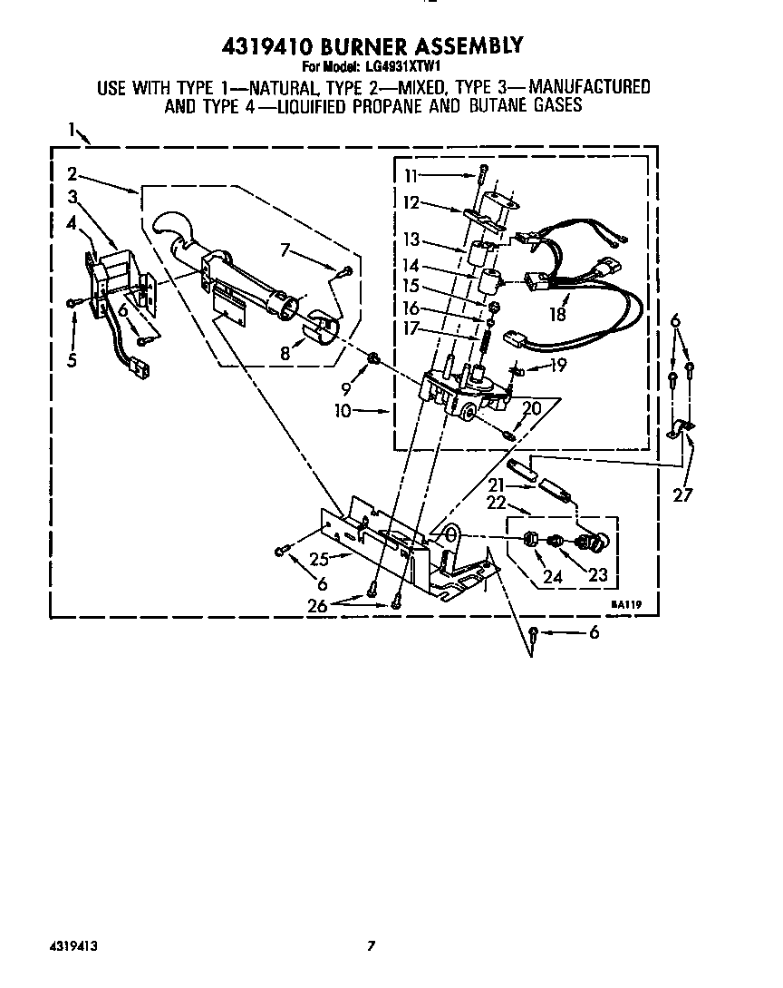 4319410 burner assembly