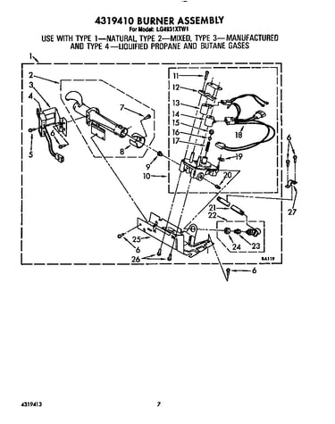 4319410 burner assembly