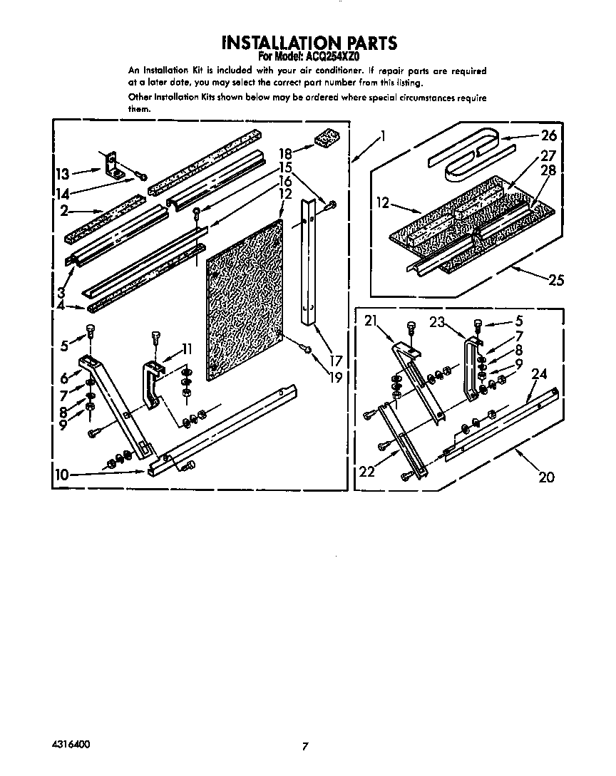 INSTALLATION PARTS