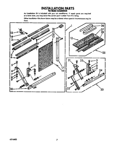 Installation parts