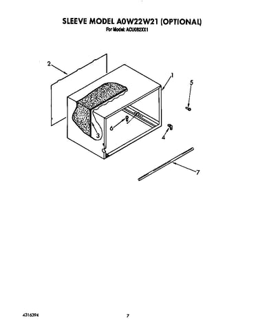 Sleeve model a0w22w21 (opt.)
