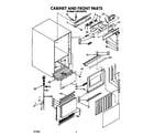 Whirlpool JT051CAE1610 cabinet and front diagram
