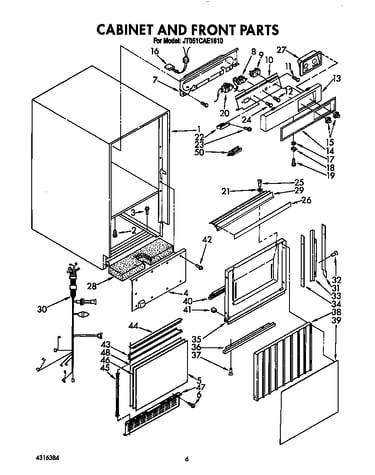 Cabinet and front