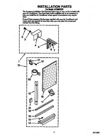 Installation parts