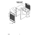 Whirlpool BUDH4000AS0 cabinet parts diagram