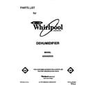 Whirlpool AD0402XZ0 front cover-text only diagram