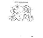 Whirlpool AK2500XZ0 air flow and control parts diagram