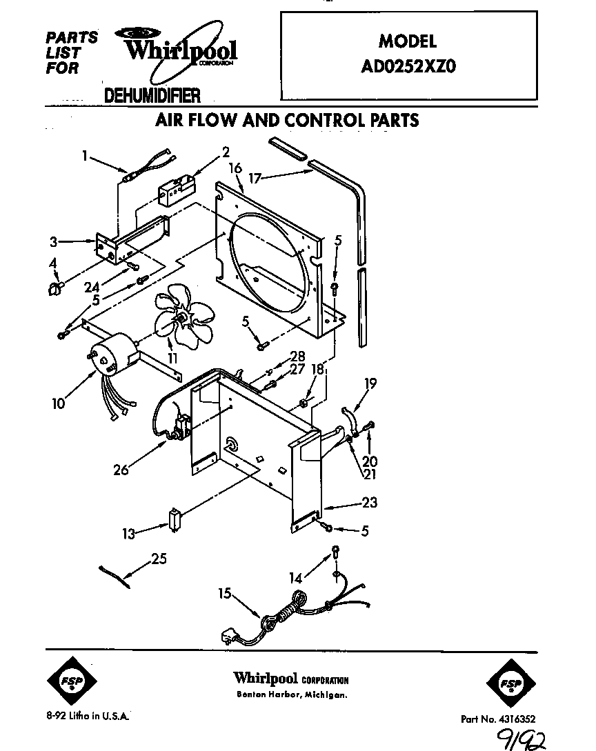 Air flow and control parts
