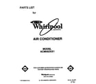Whirlpool ACM062XX1 front cover diagram