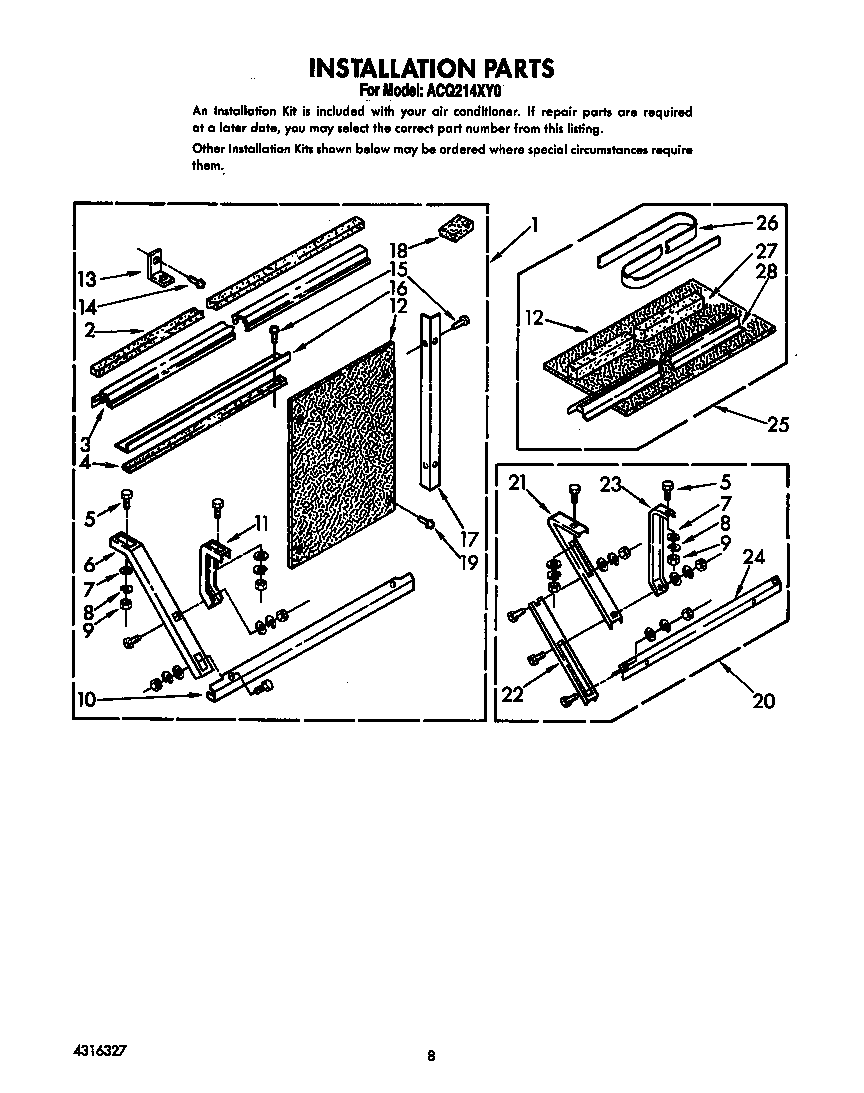 Installation parts