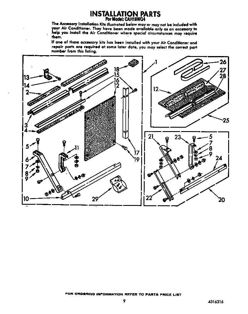 Installation parts