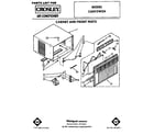 Crosley CAH12W04 cabinet and front diagram