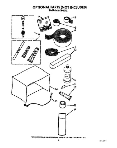 Optional parts (not included)