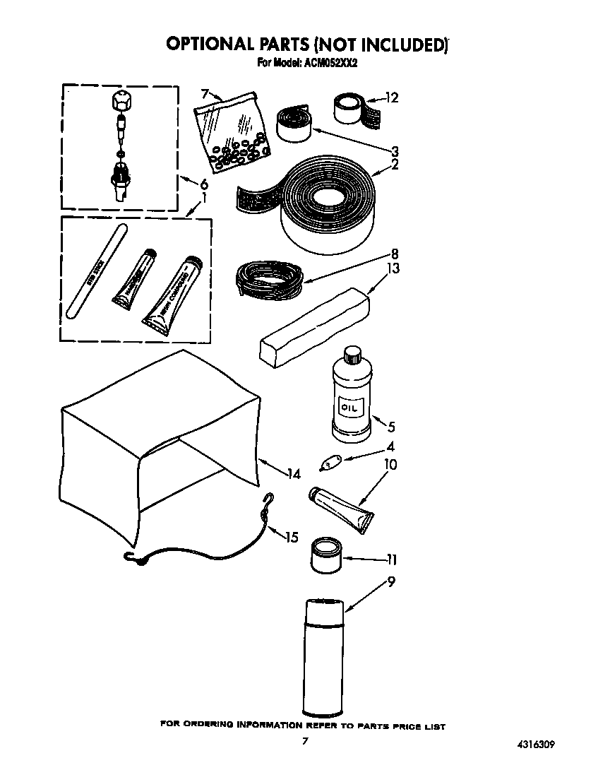 Optional parts (not included)