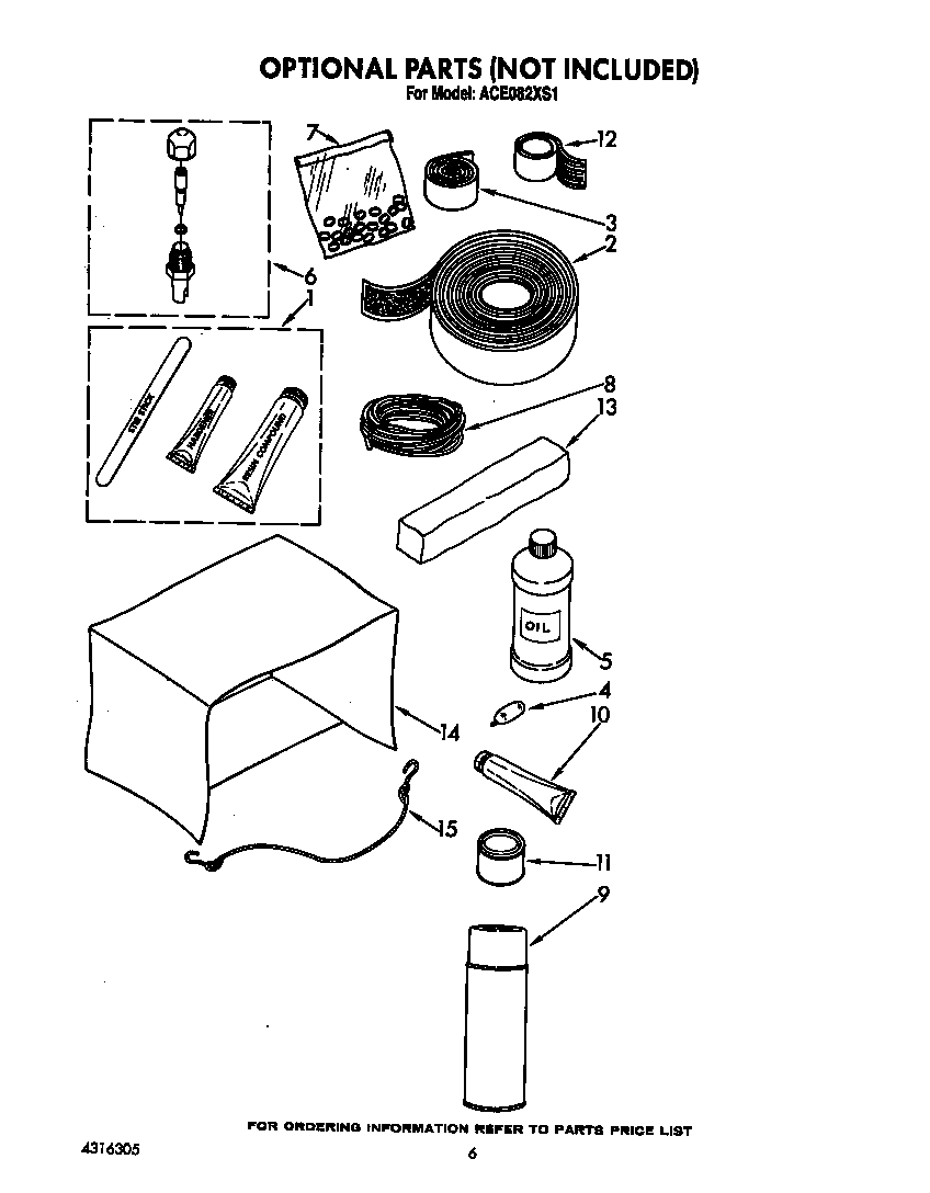 Optional parts (not included)