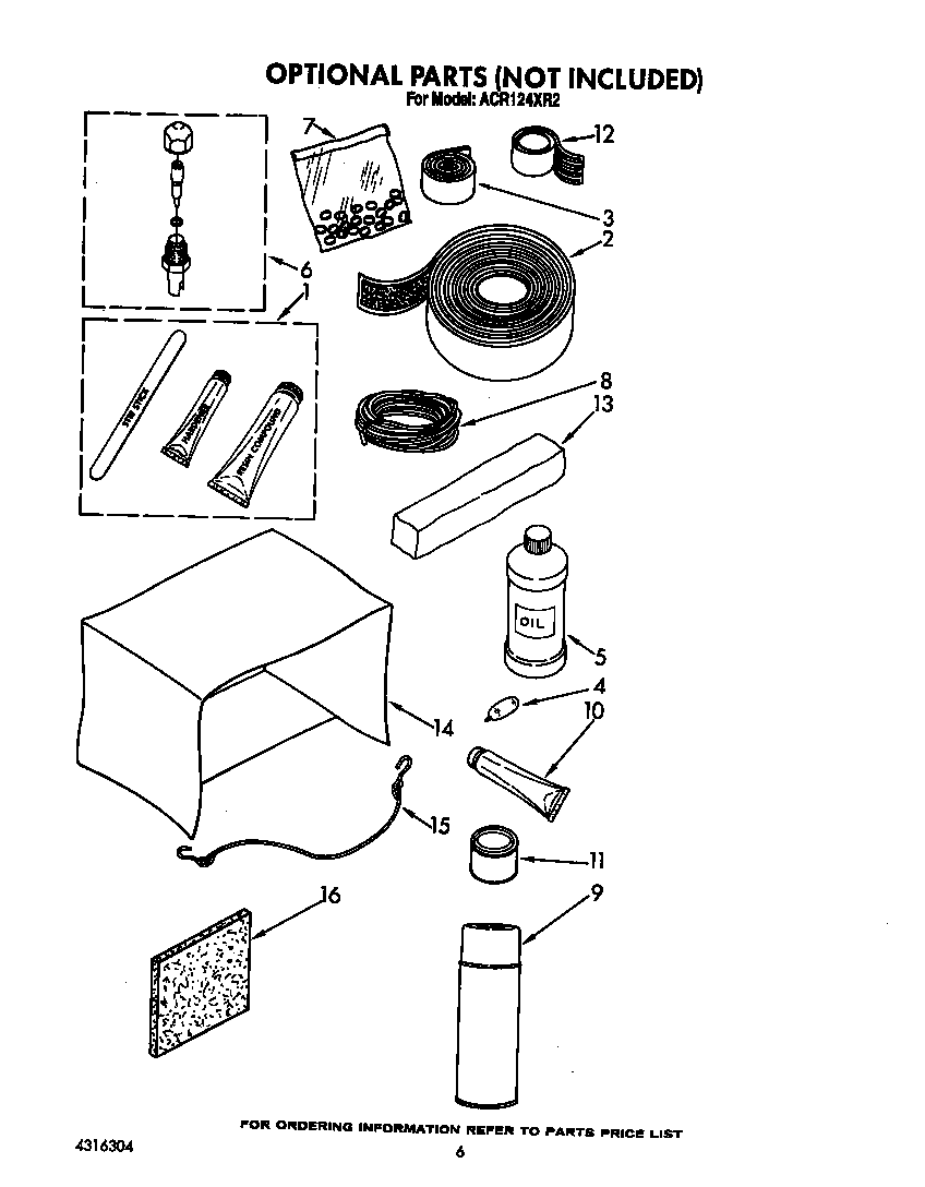Optional parts (not included)