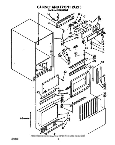 Cabinet and front