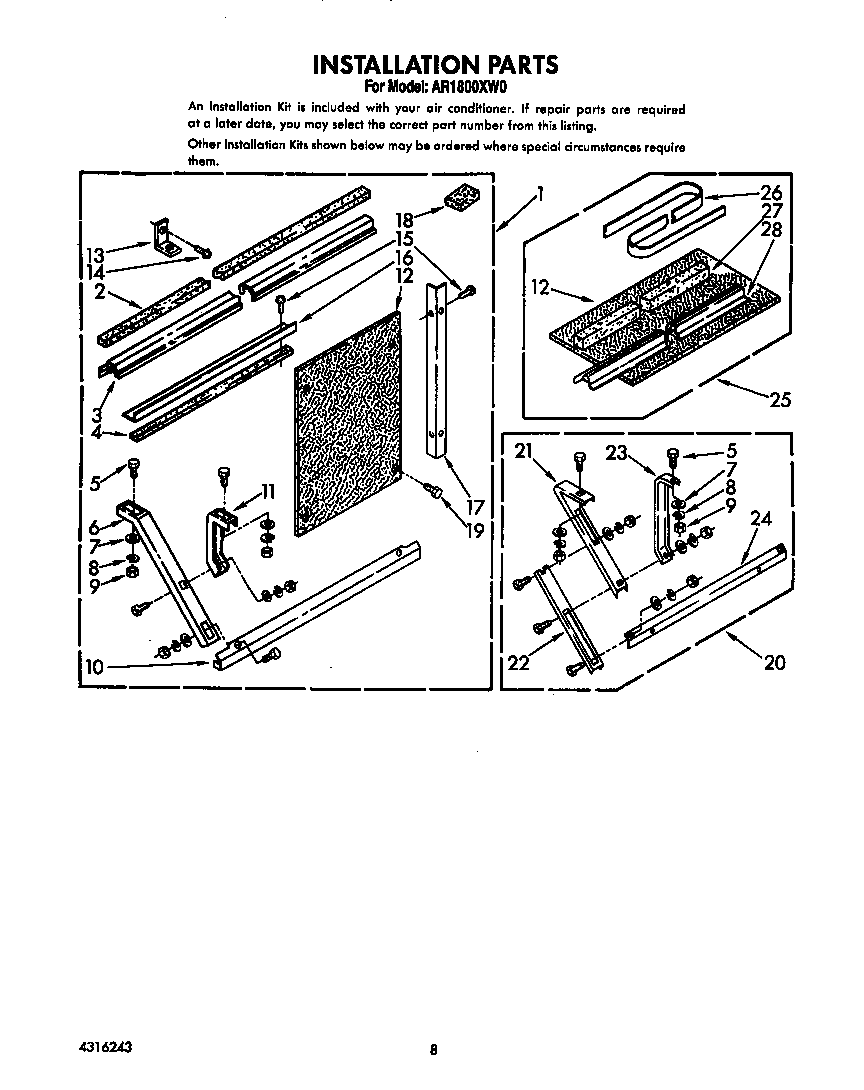 Installation parts