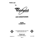 Whirlpool ACQ082XW0 front cover diagram